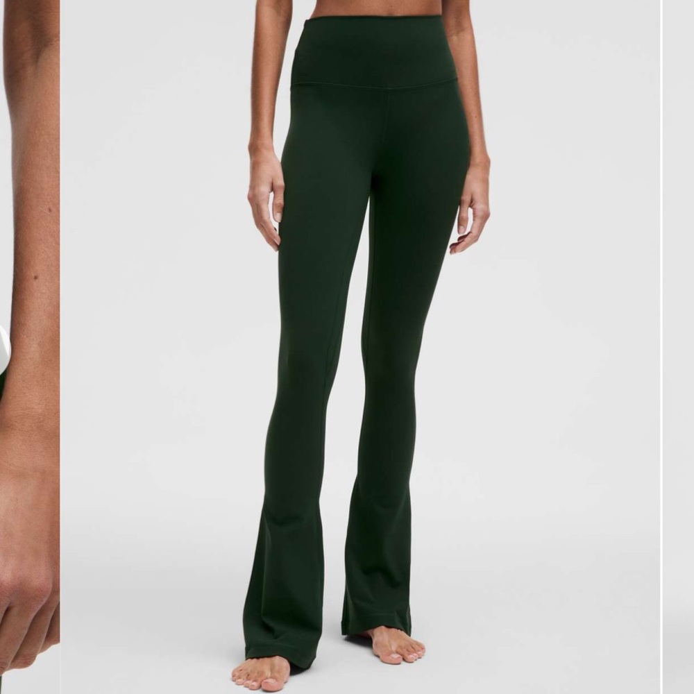Lululemon Align High Rise Dark Green Mini Flare Leggings Size 14 Tall